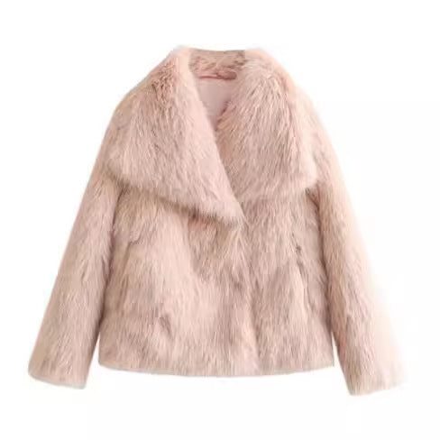 Plush Coat Thicken Lapel