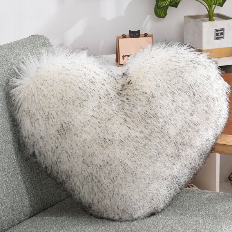 Pillows Heart Shape Fluffy Shaggy Cushion