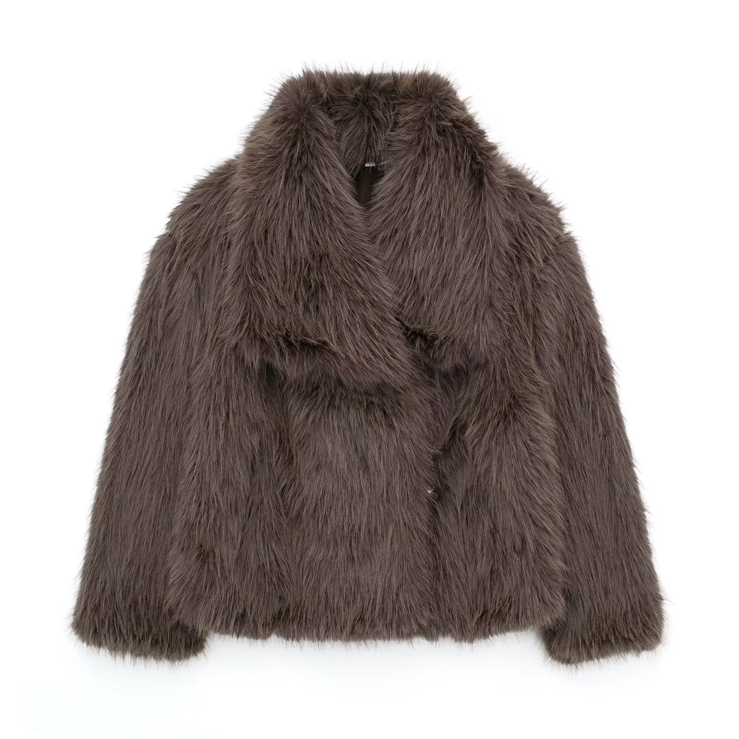 Plush Coat Thicken Lapel