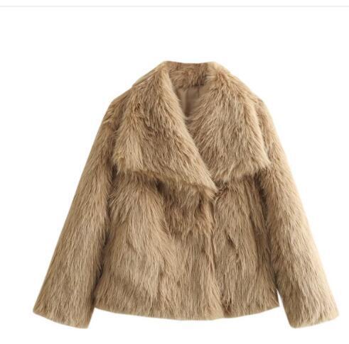 Plush Coat Thicken Lapel