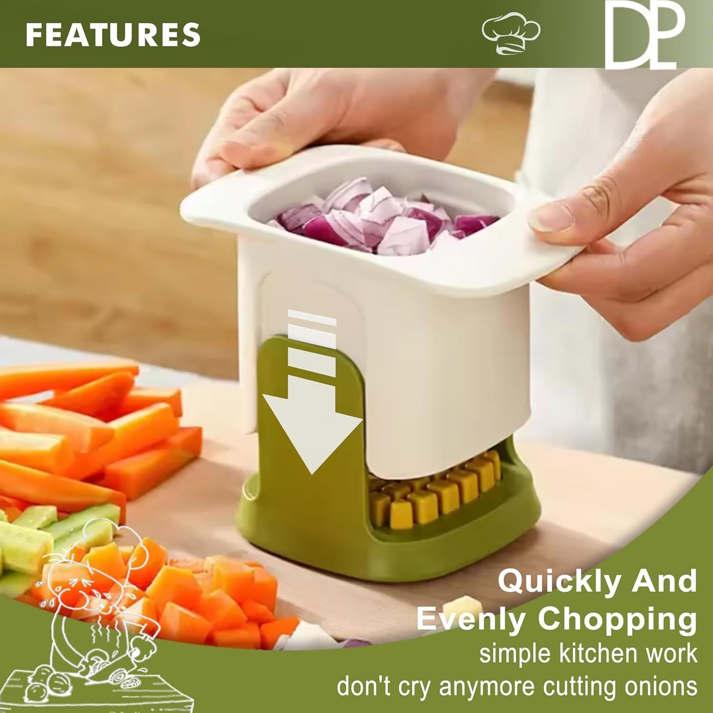 Chopping Cup And Cup Cutter For Fruits And Vegetables.