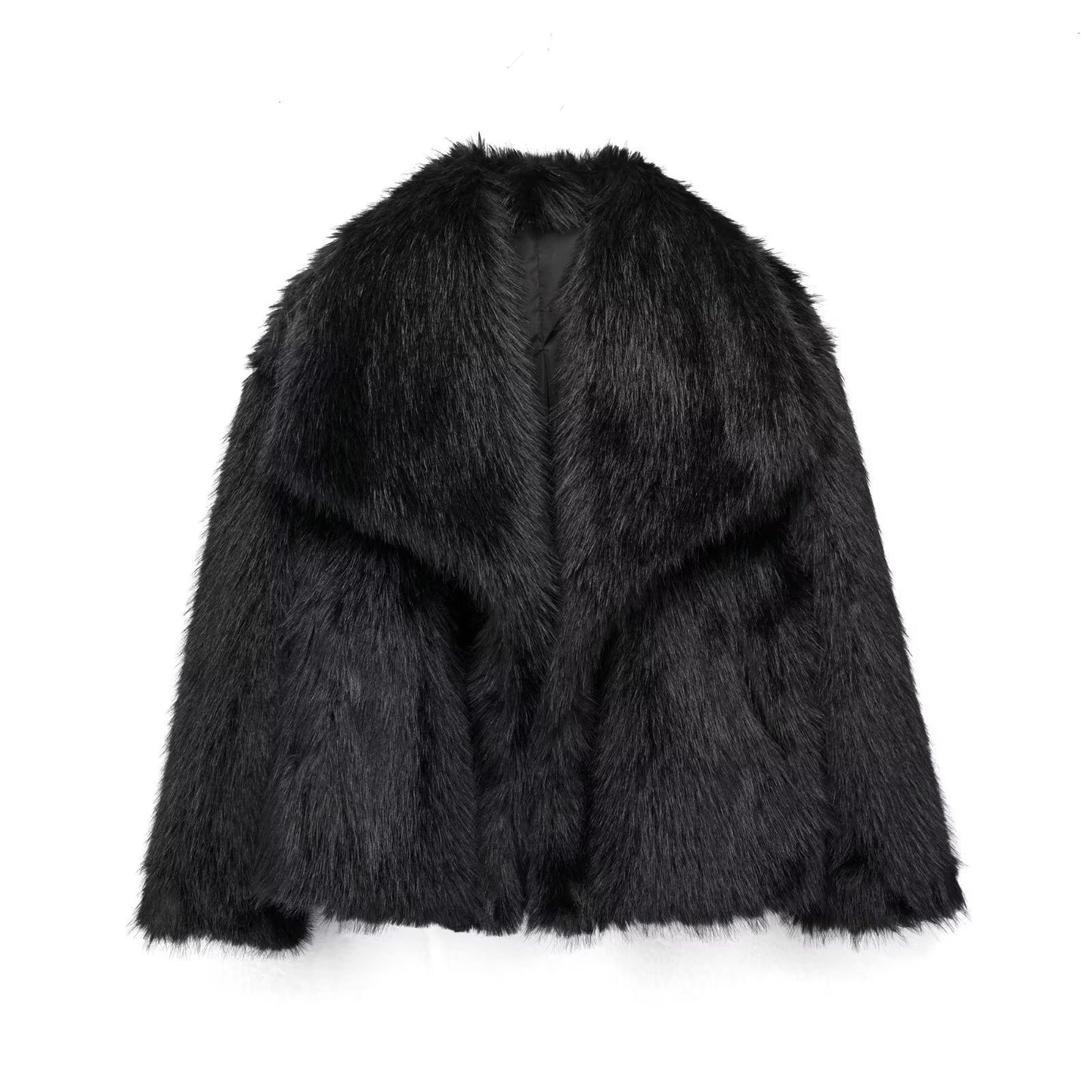 Plush Coat Thicken Lapel