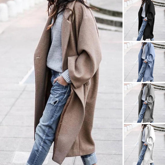 Long Jacket With Pockets Coat