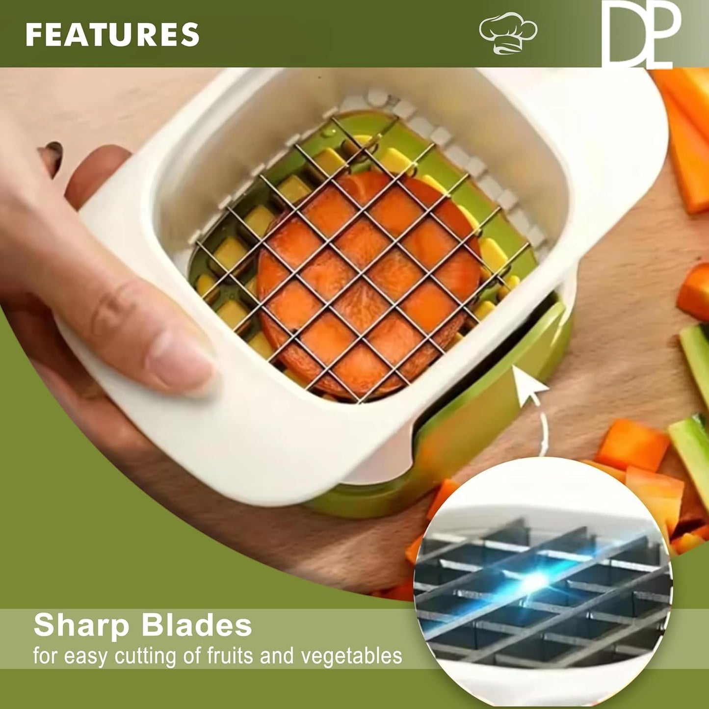Chopping Cup And Cup Cutter For Fruits And Vegetables.