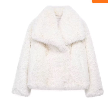 Plush Coat Thicken Lapel