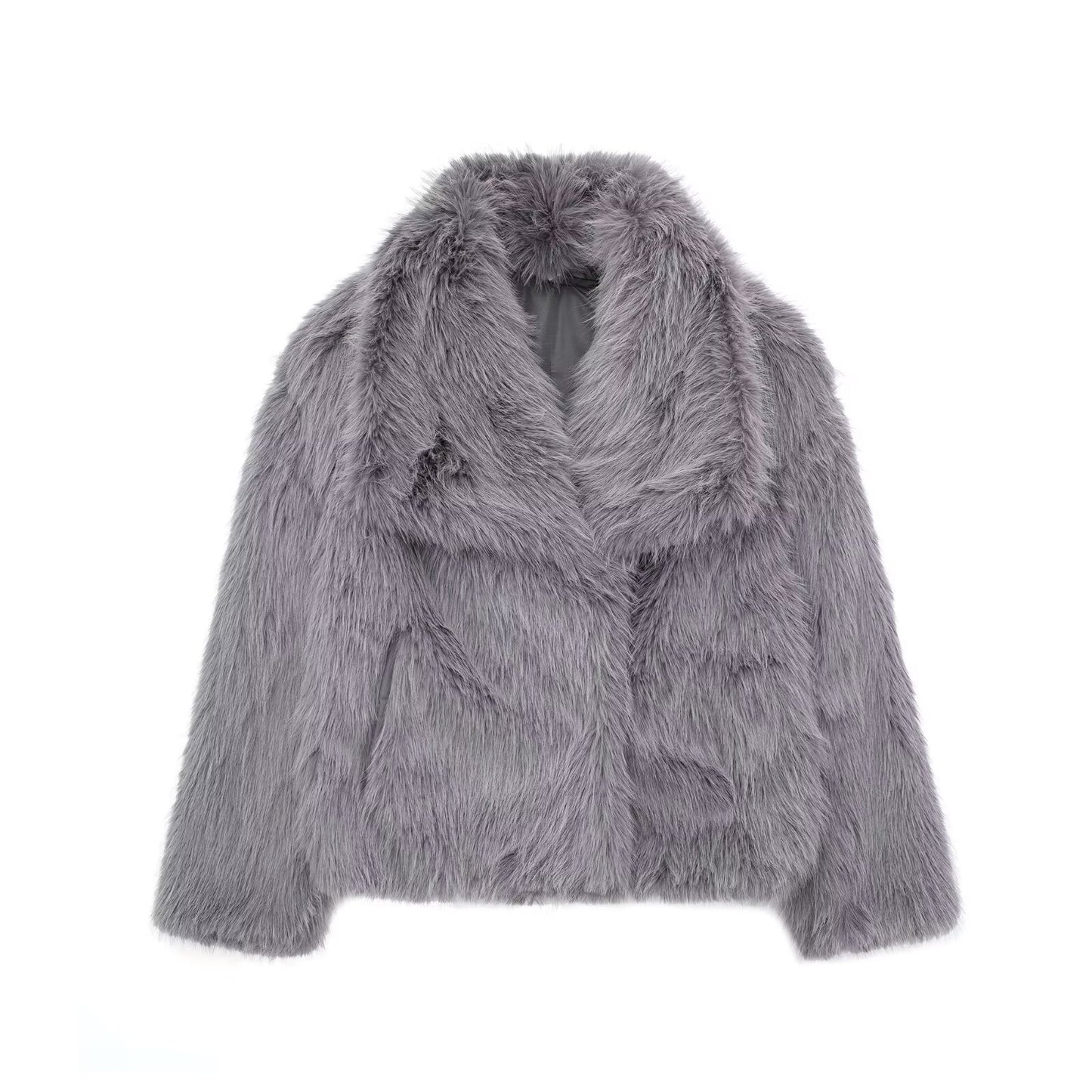 Plush Coat Thicken Lapel
